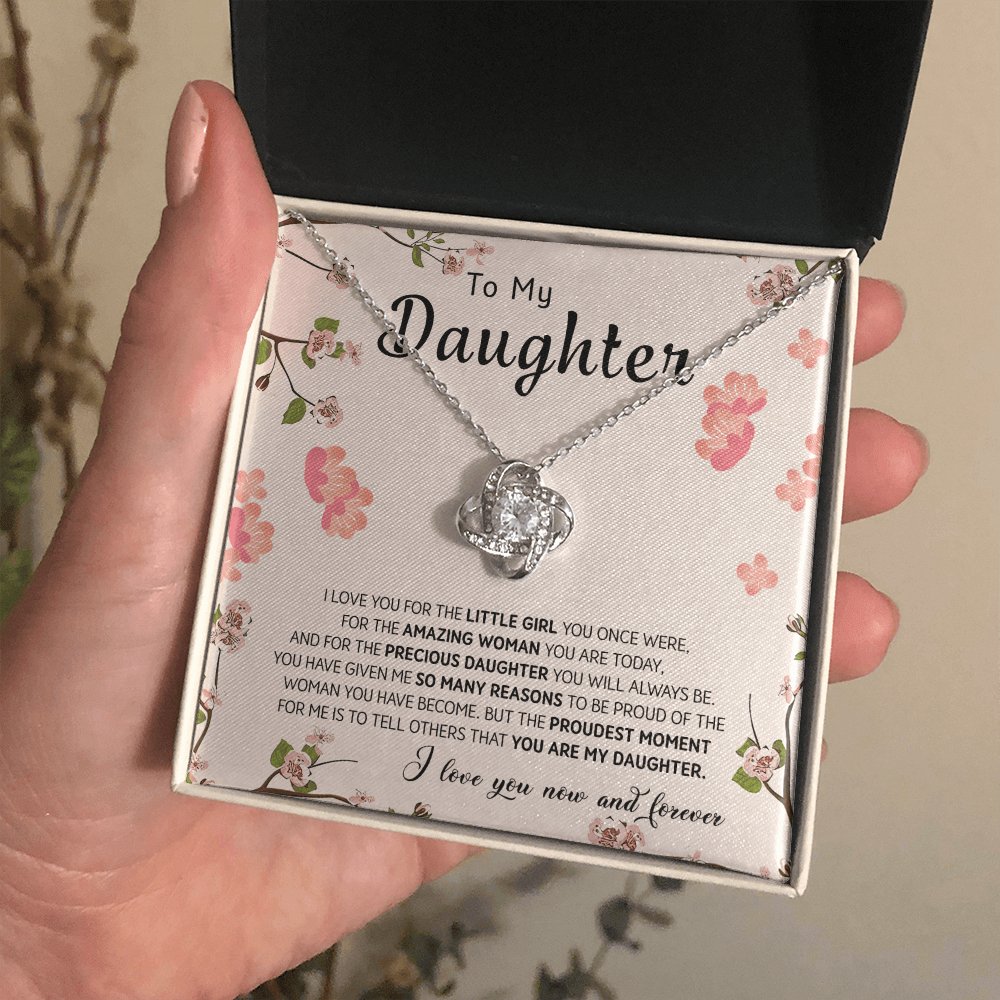 To My Daughter - Proudest Moment - Love Knot Necklace - Celeste Jewel