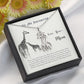 To My Daughter - Right Beside You - Hugging Giraffe Necklace - Celeste Jewel