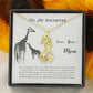 To My Daughter - Right Beside You - Hugging Giraffe Necklace - Celeste Jewel