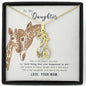 To My Daughter - She Is My World - Hugging Giraffe Necklace - Celeste Jewel