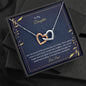 To My Daughter - So Proud - Interlocking Hearts Necklace - Celeste Jewel