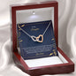 To My Daughter - So Proud - Interlocking Hearts Necklace - Celeste Jewel