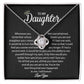 To My Daughter - Straighten Your Crown - Love Knot Necklace - Celeste Jewel