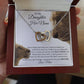 To My Daughter - This Old Lioness - Interlocking Hearts Necklace - Celeste Jewel