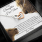 To My Daughter - This Old Lioness - Interlocking Hearts Necklace - Celeste Jewel