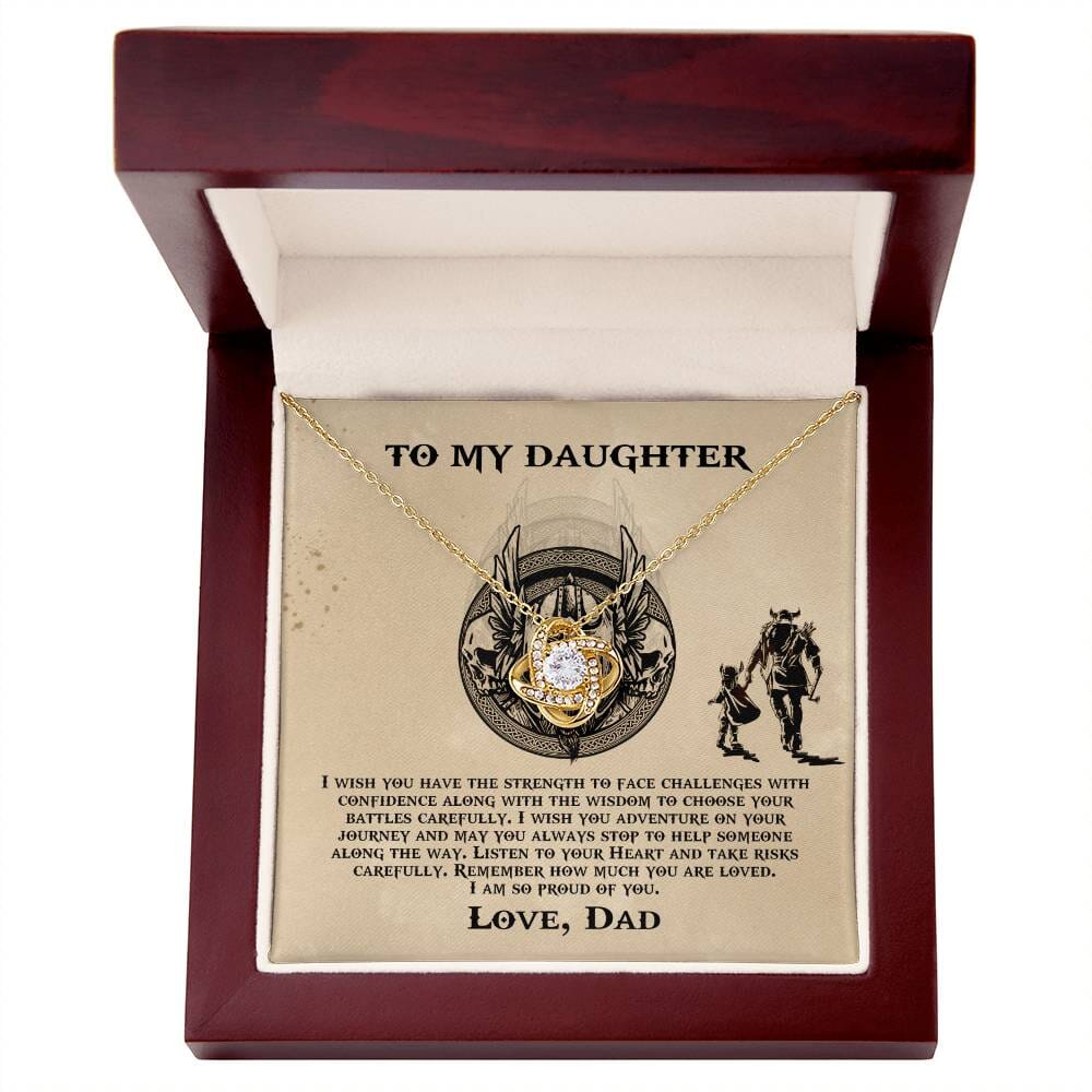 To My Daughter - Viking Gift - Love Knot Necklace - Celeste Jewel