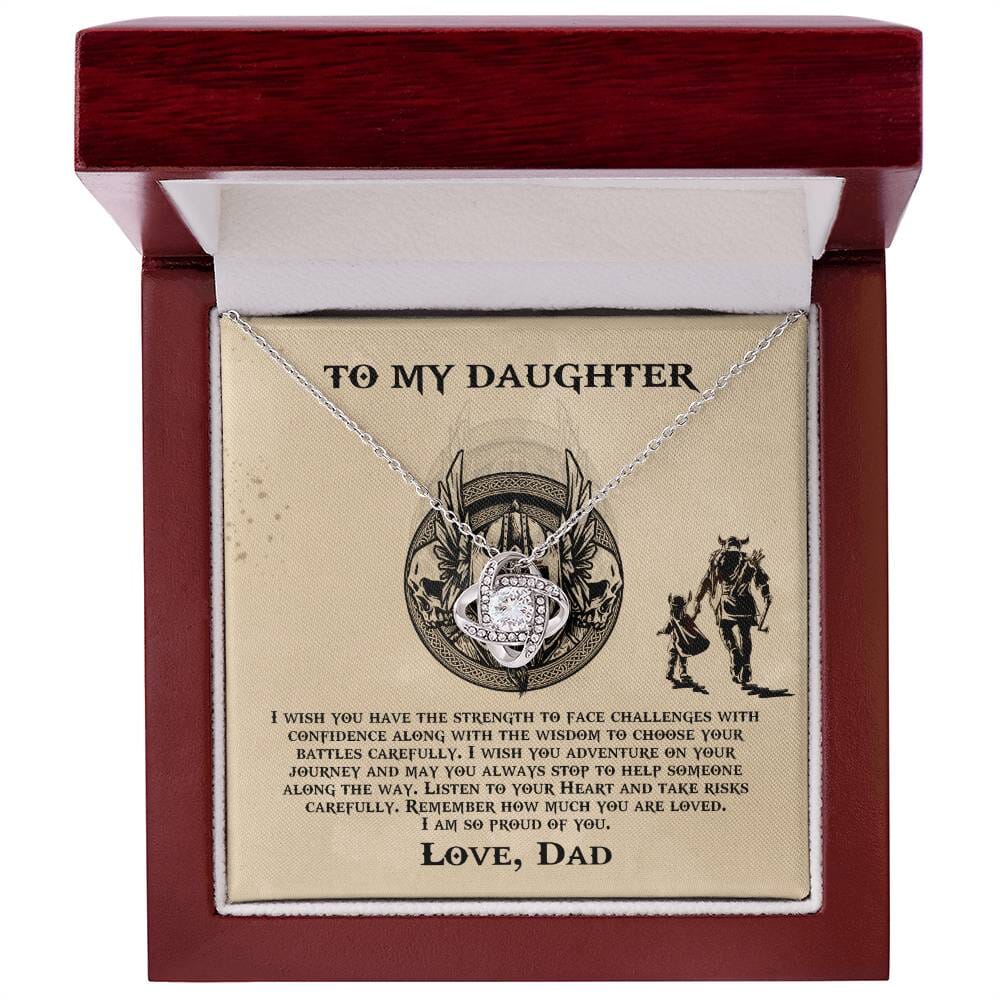 To My Daughter - Viking Gift - Love Knot Necklace - Celeste Jewel