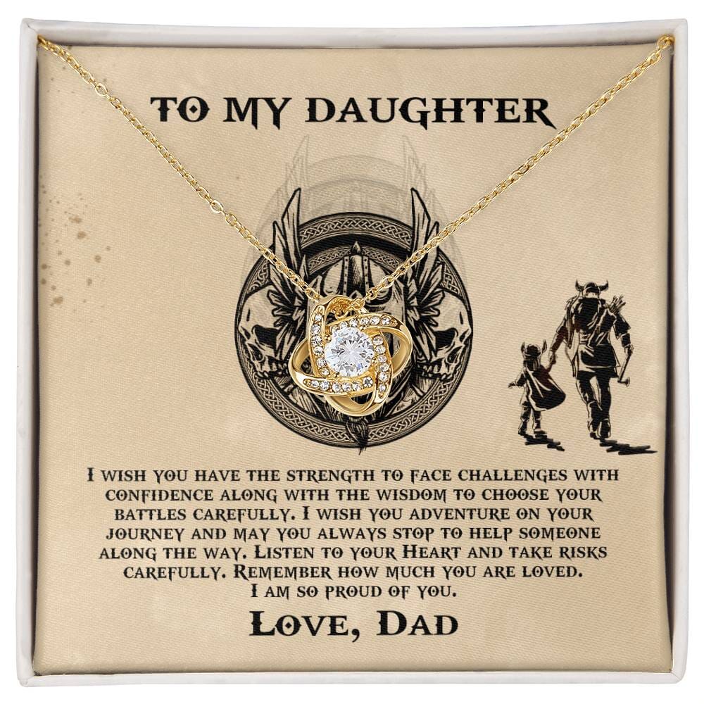 To My Daughter - Viking Gift - Love Knot Necklace - Celeste Jewel