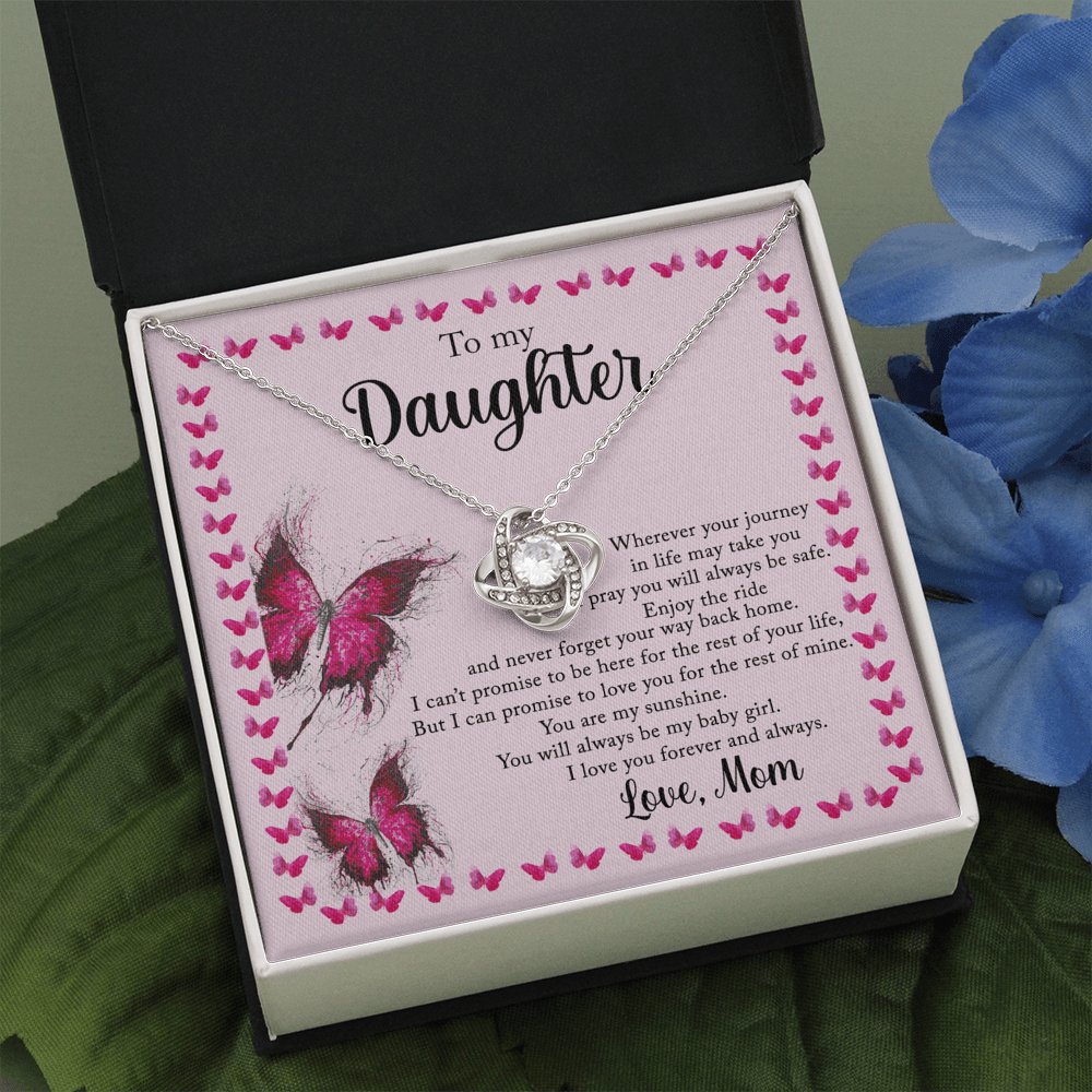 To My Daughter - Wherever Your Journey - Love Knot Necklace - Celeste Jewel