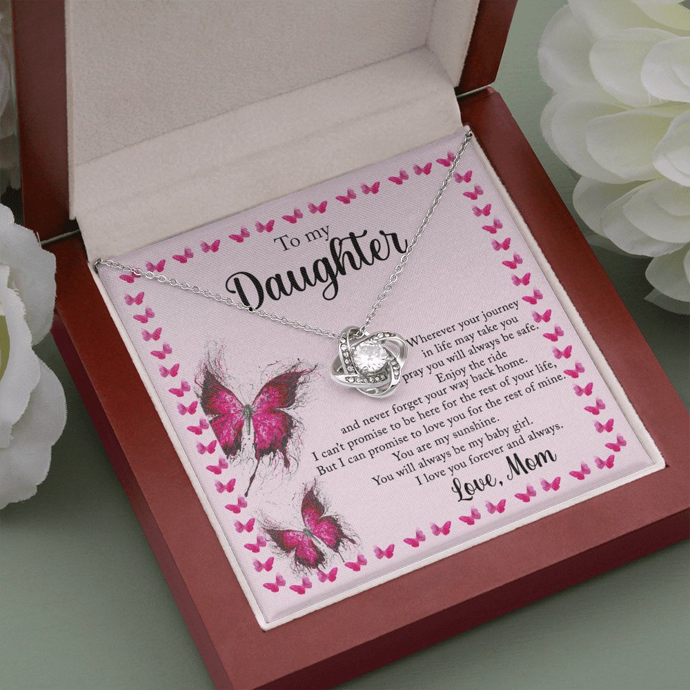 To My Daughter - Wherever Your Journey - Love Knot Necklace - Celeste Jewel