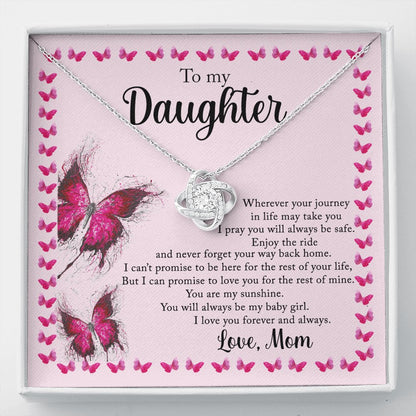 To My Daughter - Wherever Your Journey - Love Knot Necklace - Celeste Jewel