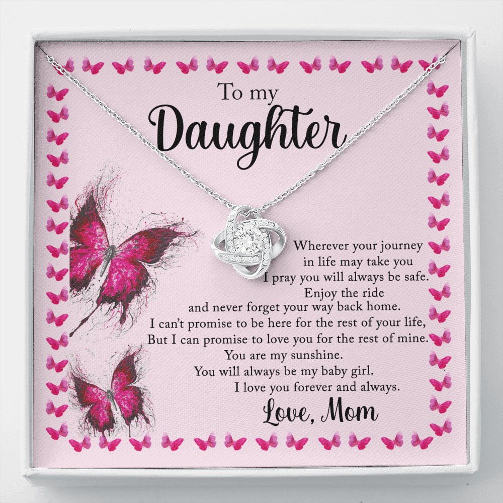 To My Daughter - Wherever Your Journey - Love Knot Necklace - Celeste Jewel