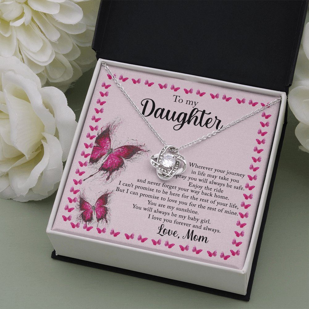 To My Daughter - Wherever Your Journey - Love Knot Necklace - Celeste Jewel