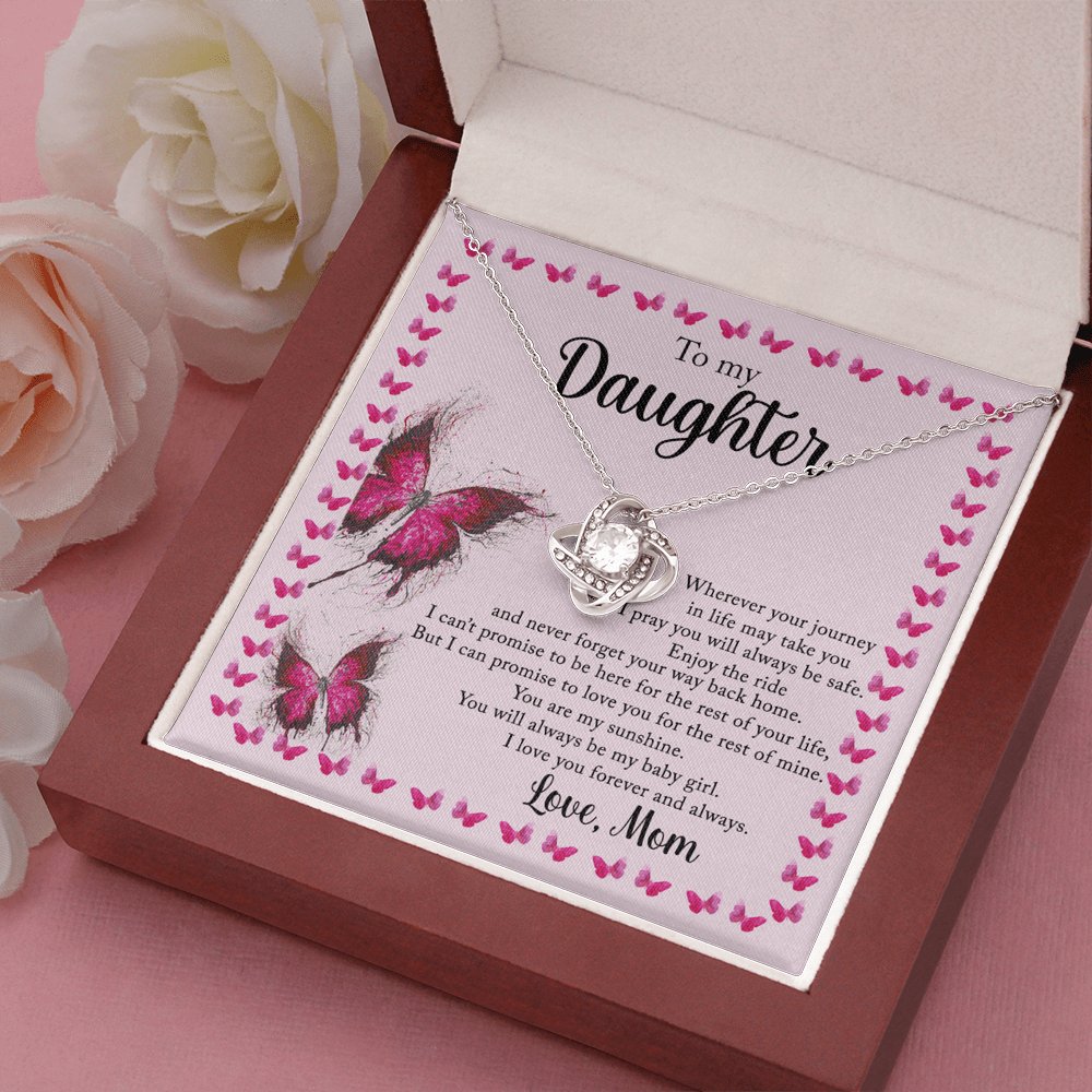 To My Daughter - Wherever Your Journey - Love Knot Necklace - Celeste Jewel