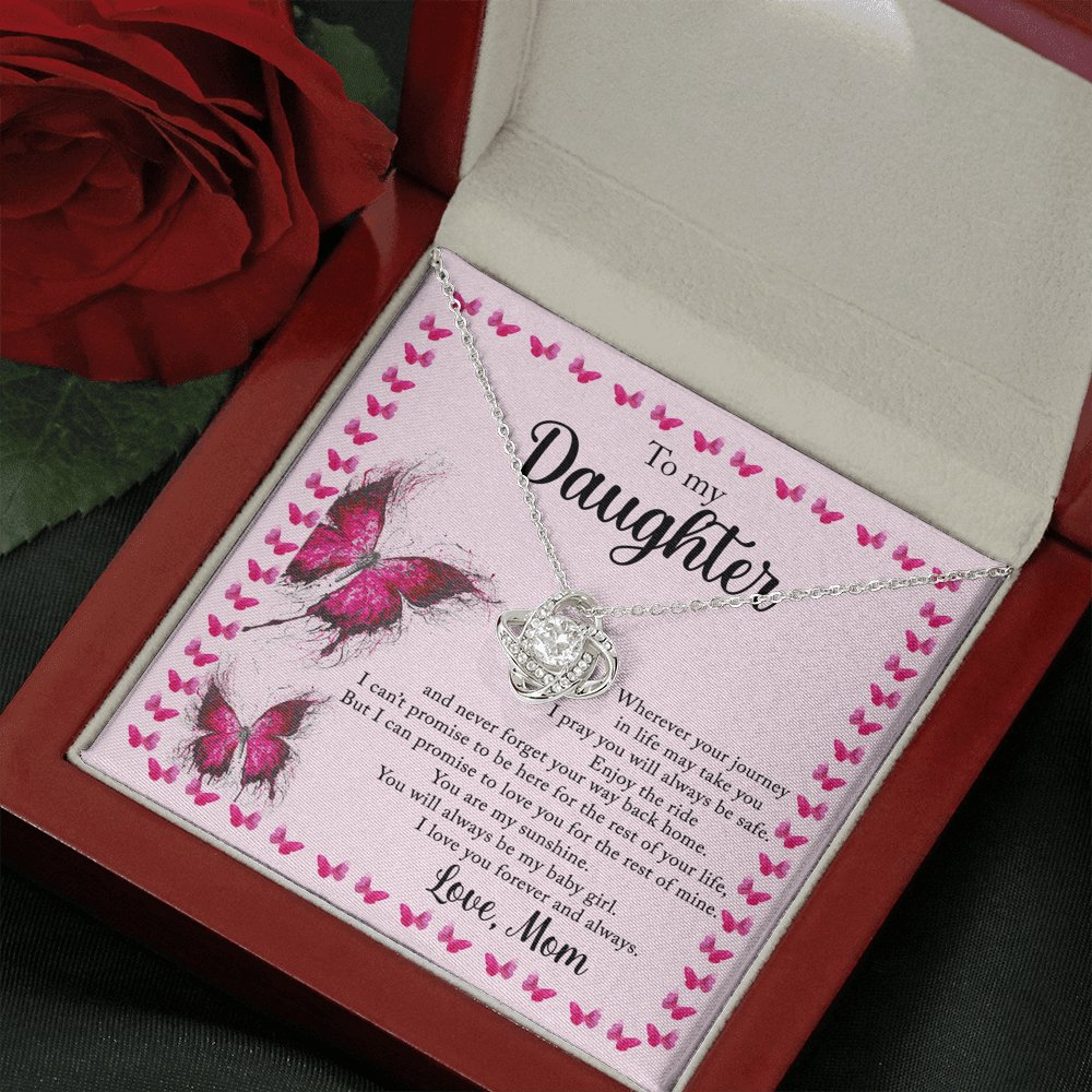 To My Daughter - Wherever Your Journey - Love Knot Necklace - Celeste Jewel