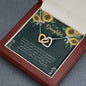 To My Daughter - Within You - Interlocking Hearts Necklace - Celeste Jewel