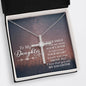 To My Daughter - Your Smile - Cubic Zirconia Cross Necklace - Celeste Jewel