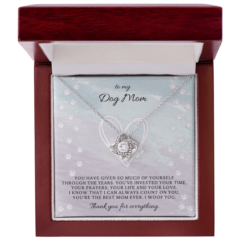 To My Dog Mom Gift - Love Knot Necklace - Celeste Jewel