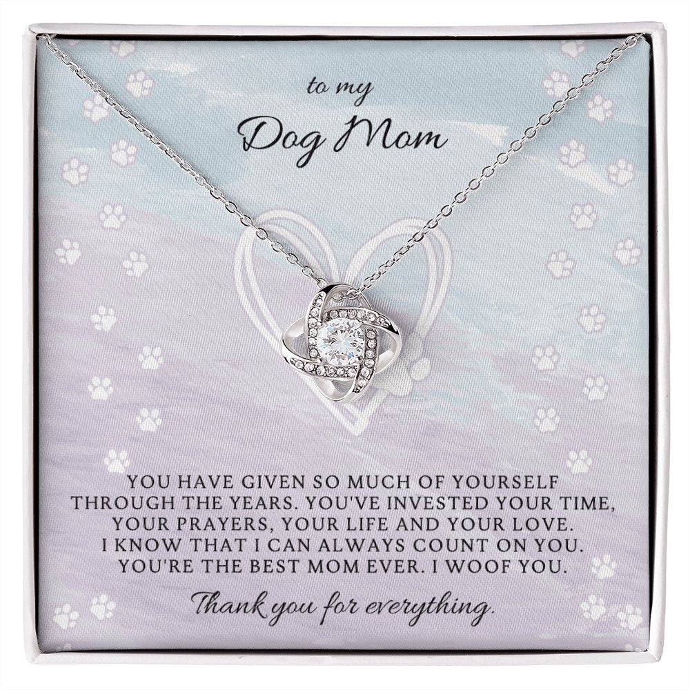 To My Dog Mom Gift - Love Knot Necklace - Celeste Jewel