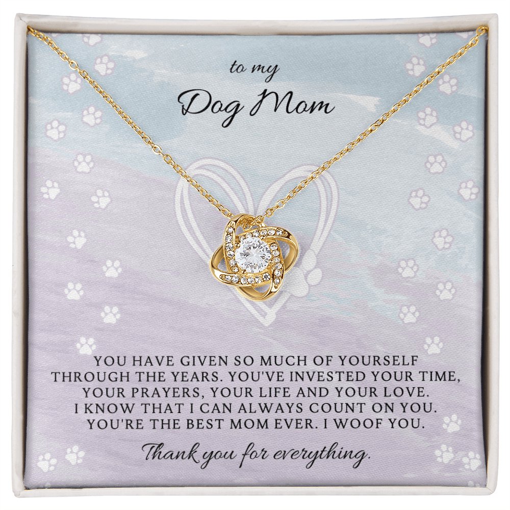 To My Dog Mom Gift - Love Knot Necklace - Celeste Jewel