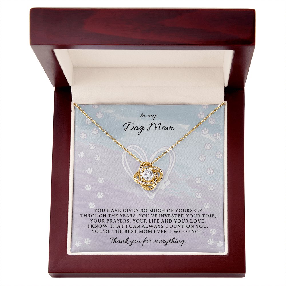 To My Dog Mom Gift - Love Knot Necklace - Celeste Jewel