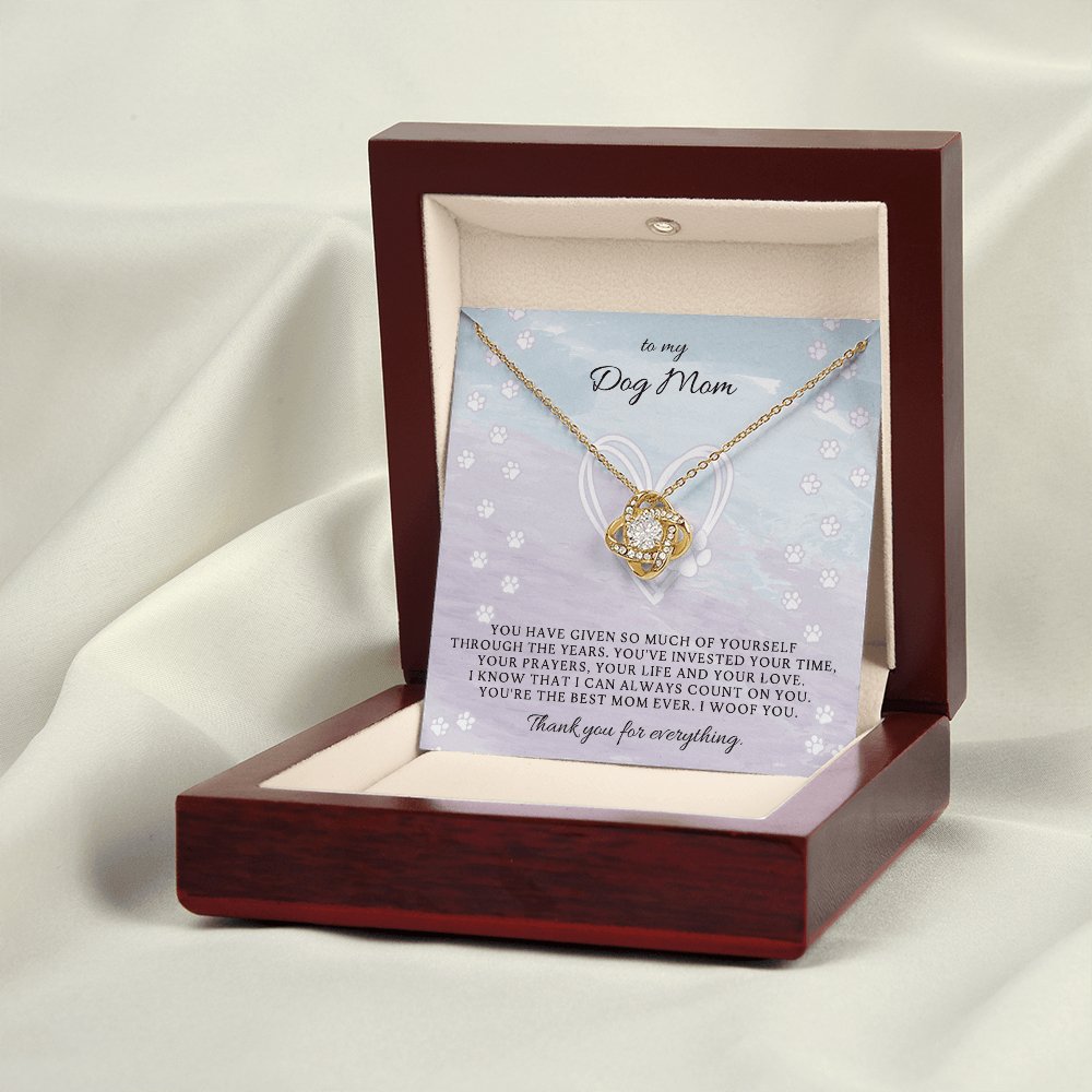 To My Dog Mom Gift - Love Knot Necklace - Celeste Jewel
