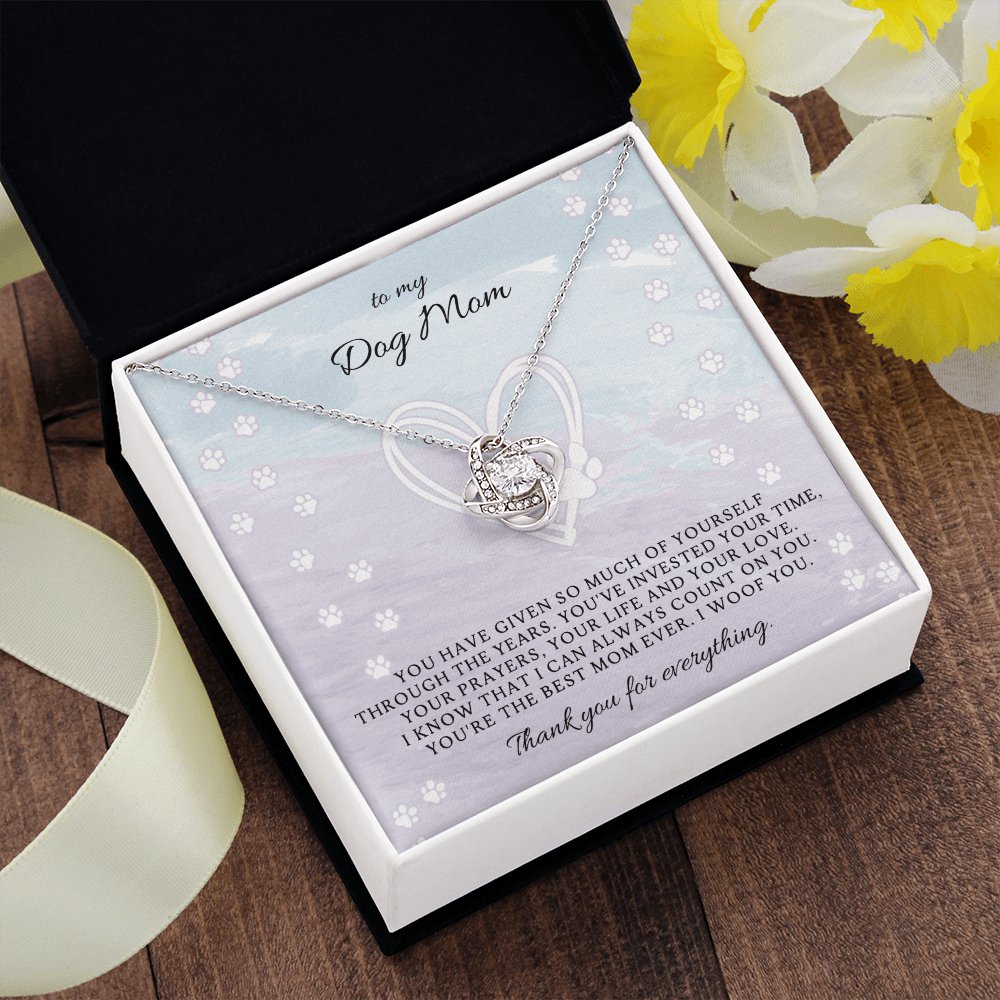 To My Dog Mom Gift - Love Knot Necklace - Celeste Jewel