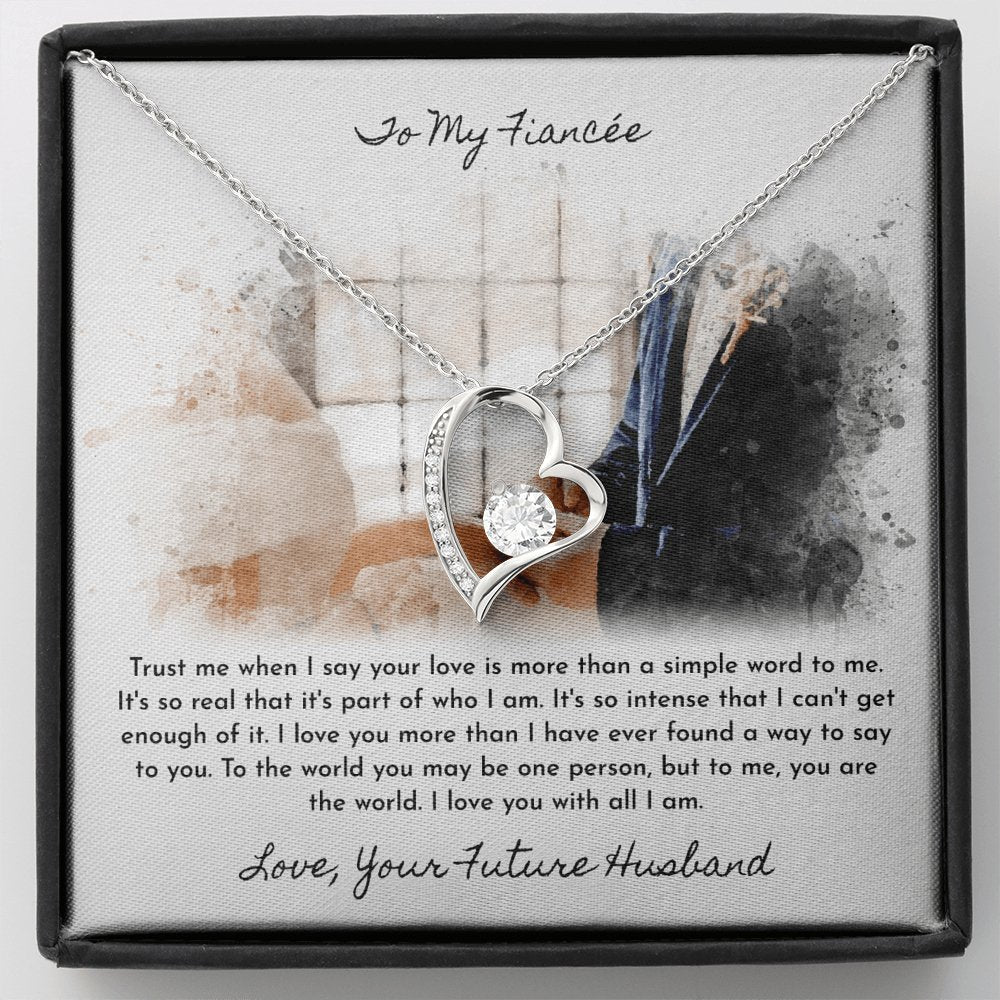 To My Fiancee - More Than A Simple Word - Eternal Love Necklace - Celeste Jewel