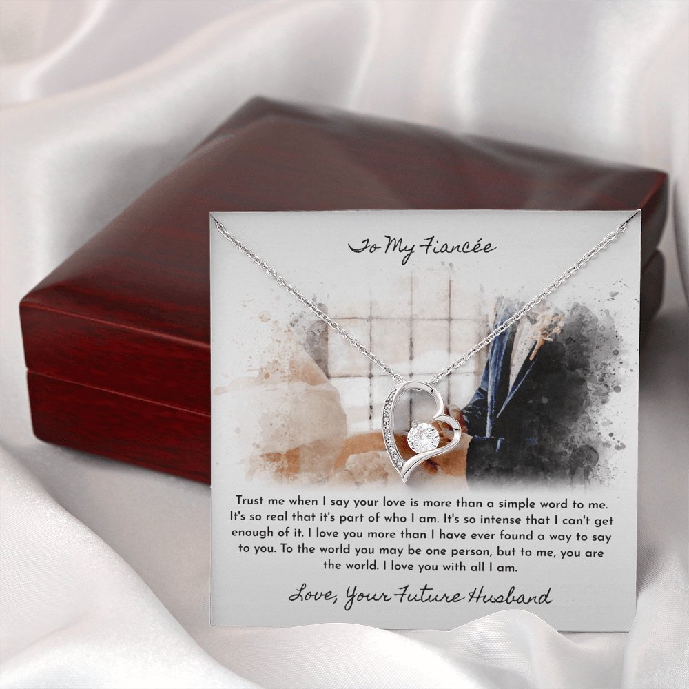 To My Fiancee - More Than A Simple Word - Eternal Love Necklace - Celeste Jewel