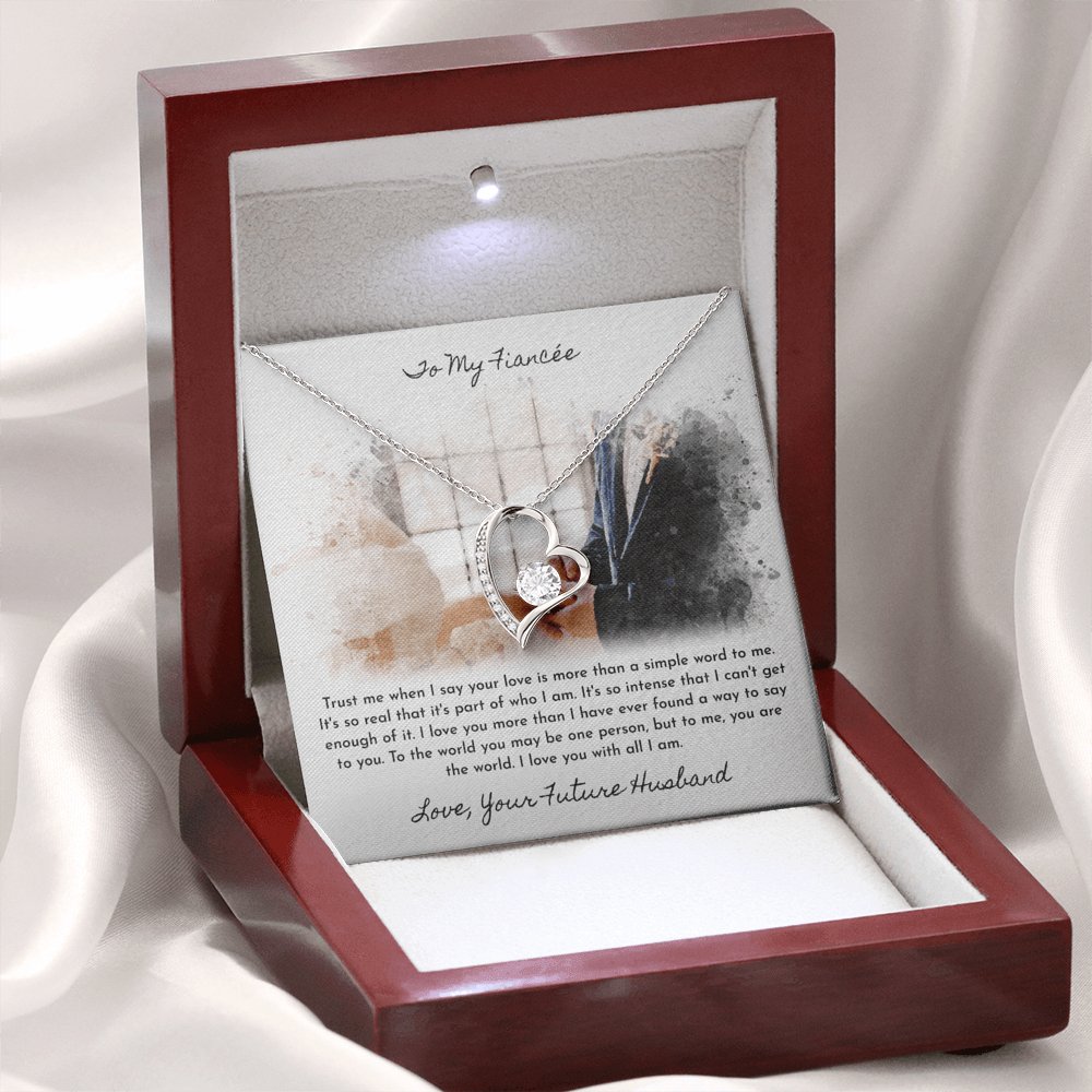 To My Fiancee - More Than A Simple Word - Eternal Love Necklace - Celeste Jewel