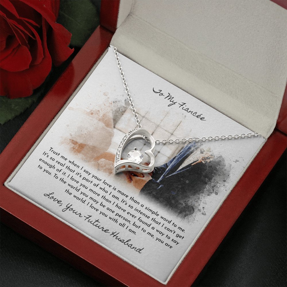 To My Fiancee - More Than A Simple Word - Eternal Love Necklace - Celeste Jewel