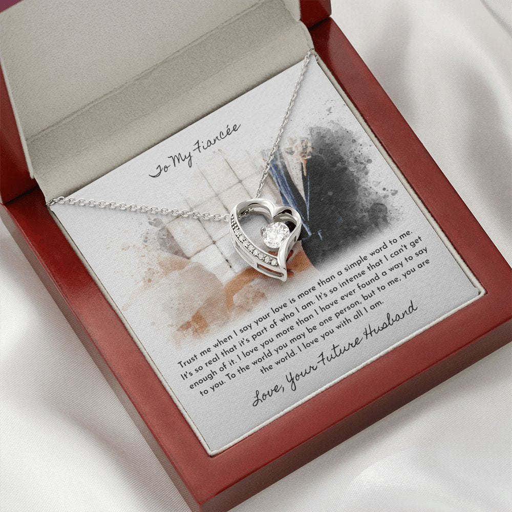 To My Fiancee - More Than A Simple Word - Eternal Love Necklace - Celeste Jewel