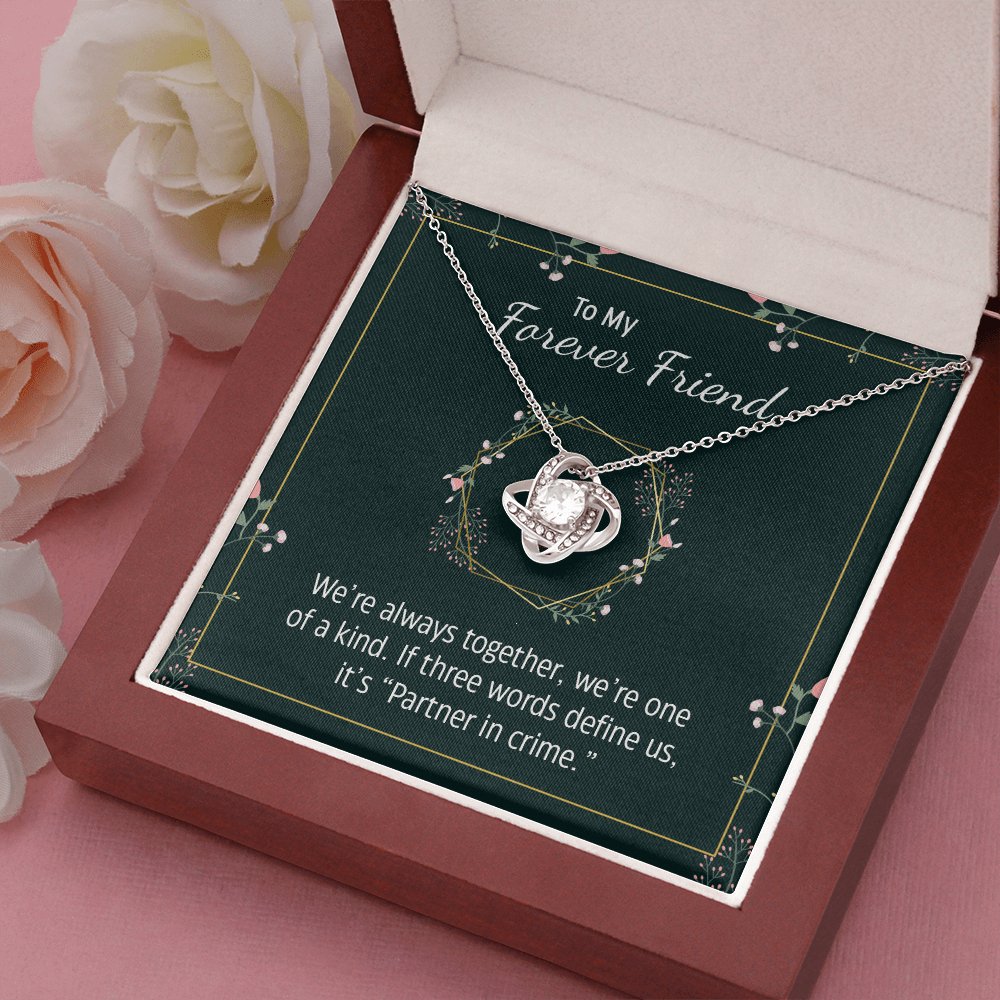 To My Forever Friend - We're Always Together - Love Knot Necklace - Celeste Jewel