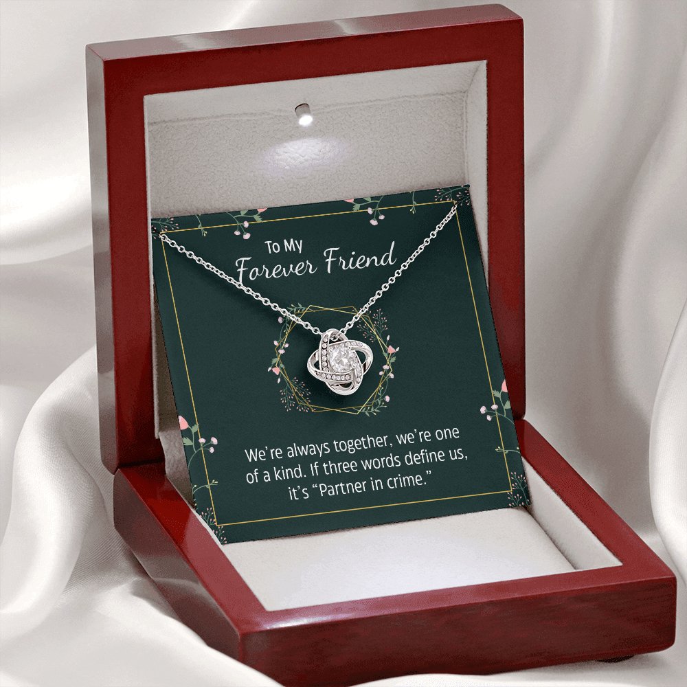 To My Forever Friend - We're Always Together - Love Knot Necklace - Celeste Jewel