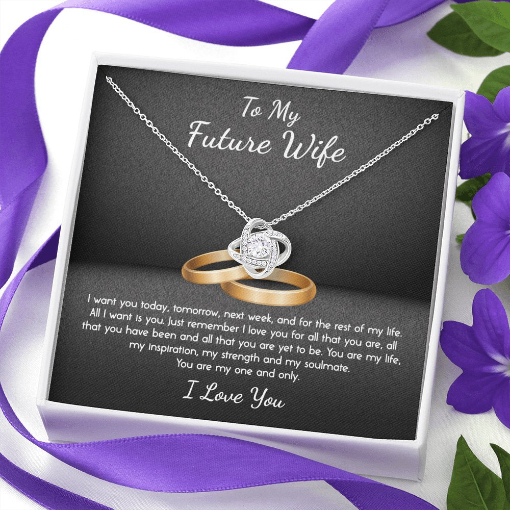 To My Future Wife - My One And Only - Love Knot Necklace - Celeste Jewel