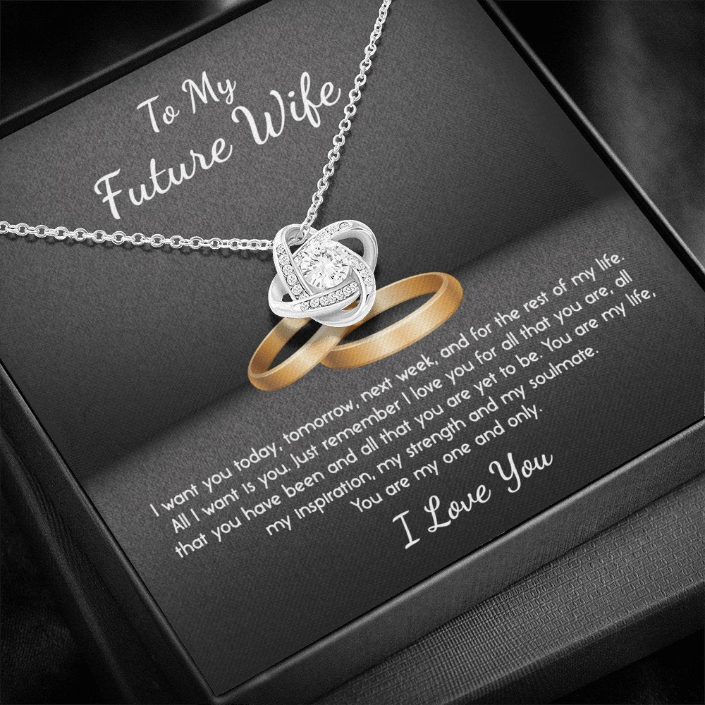 To My Future Wife - My One And Only - Love Knot Necklace - Celeste Jewel