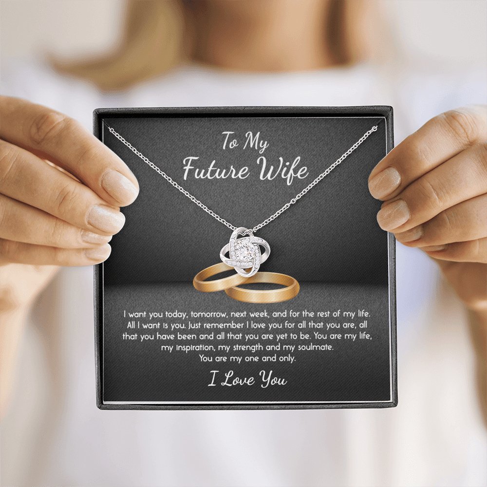 To My Future Wife - My One And Only - Love Knot Necklace - Celeste Jewel