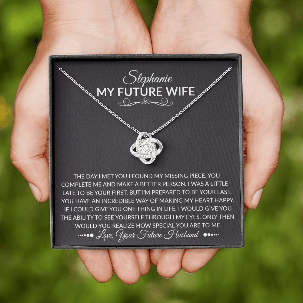 To My Future Wife - The Day I Met You - Love Knot Necklace - Celeste Jewel