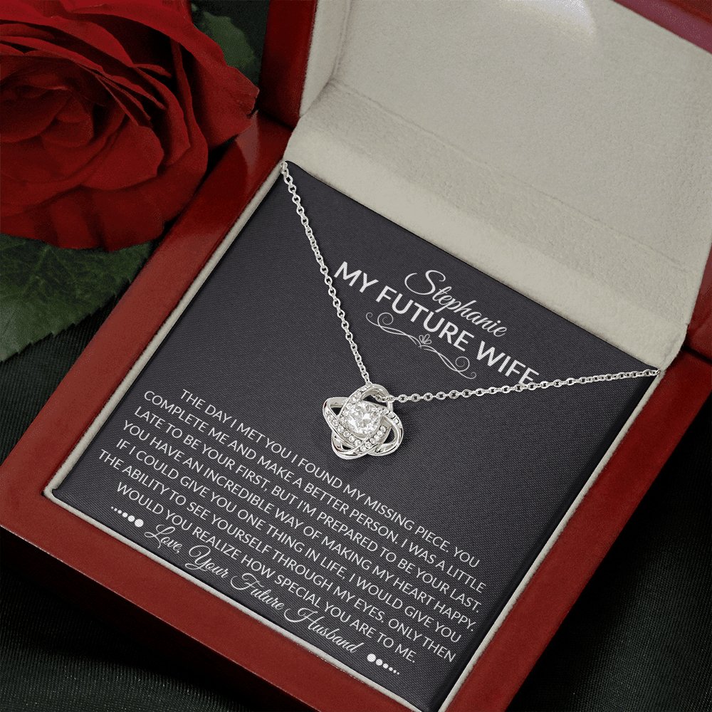 To My Future Wife - The Day I Met You - Love Knot Necklace - Celeste Jewel