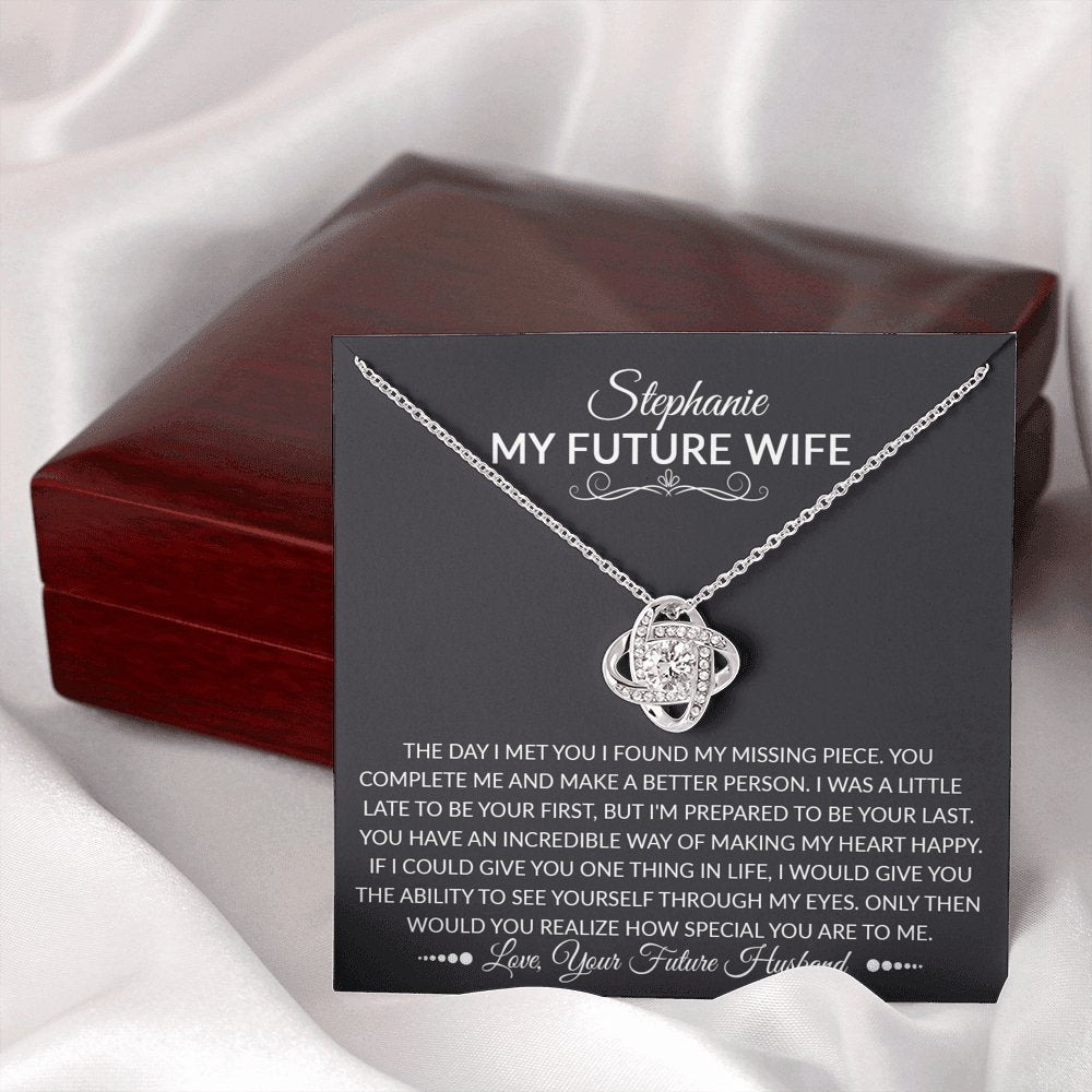 To My Future Wife - The Day I Met You - Love Knot Necklace - Celeste Jewel
