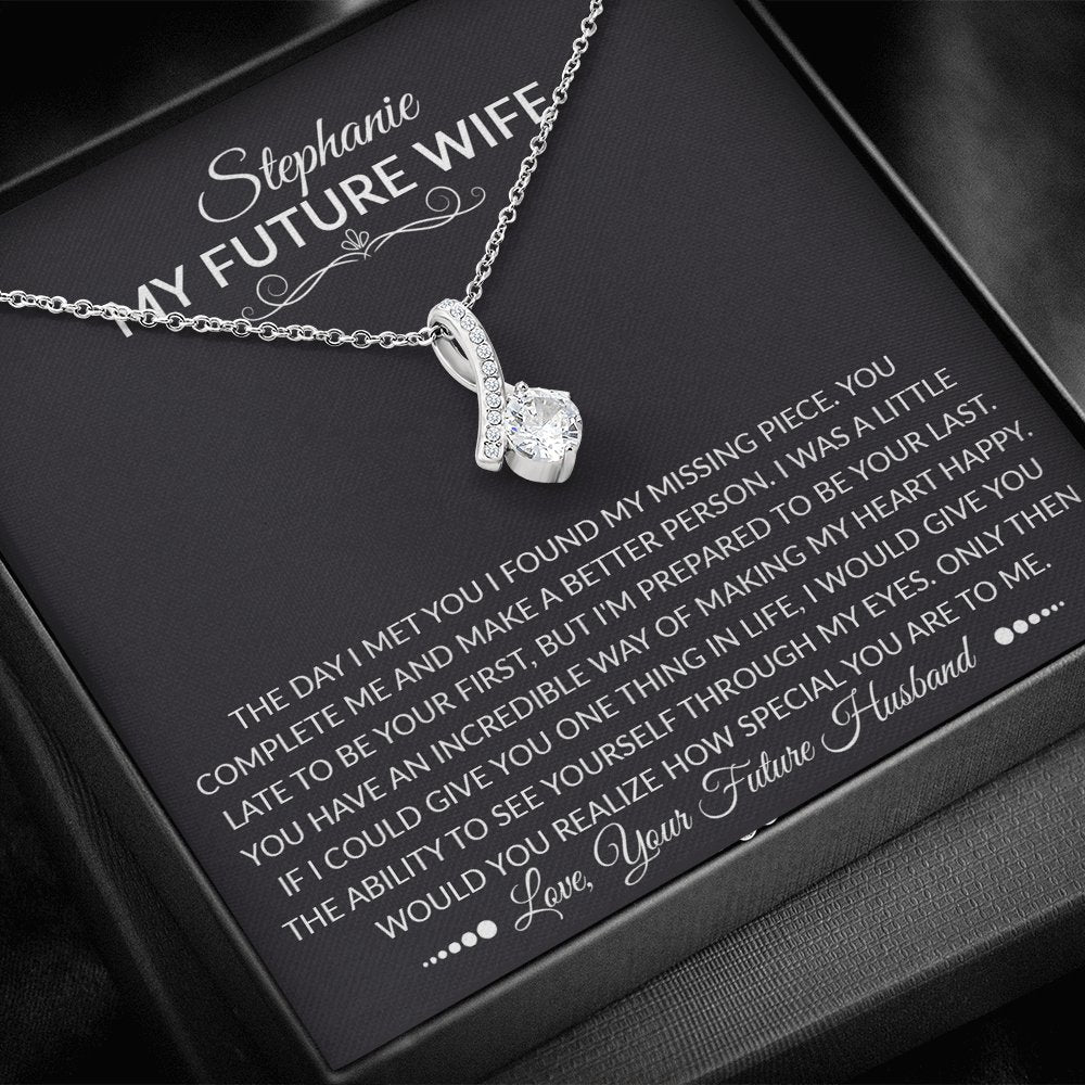 To My Future Wife - The Day I Met You - Sparkling Radiance Necklace - Celeste Jewel