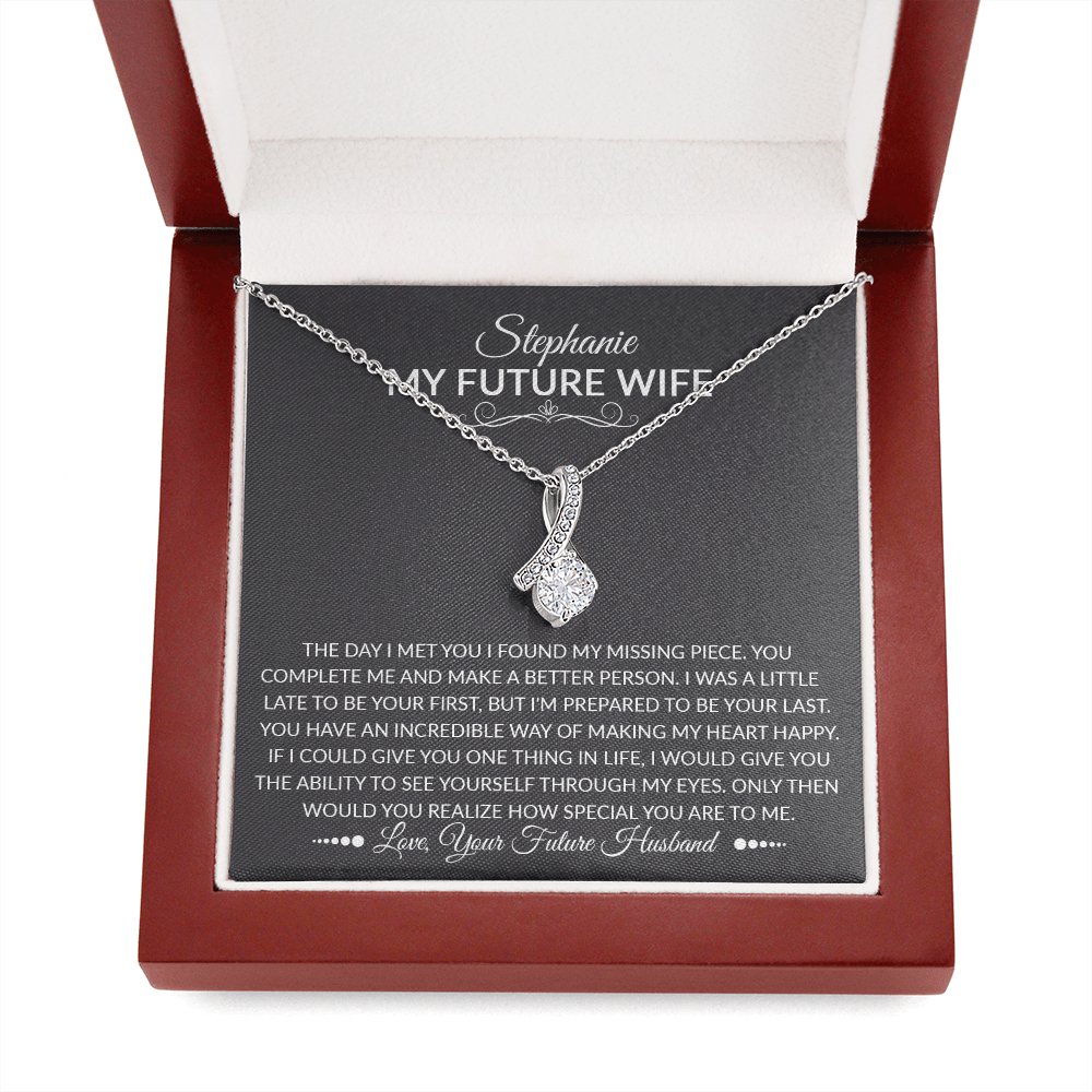 To My Future Wife - The Day I Met You - Sparkling Radiance Necklace - Celeste Jewel