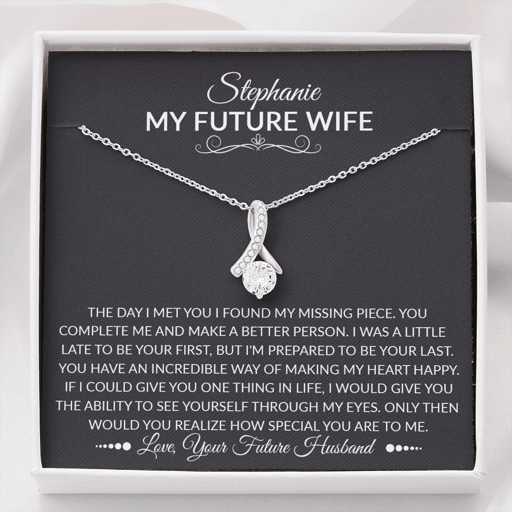 To My Future Wife - The Day I Met You - Sparkling Radiance Necklace - Celeste Jewel