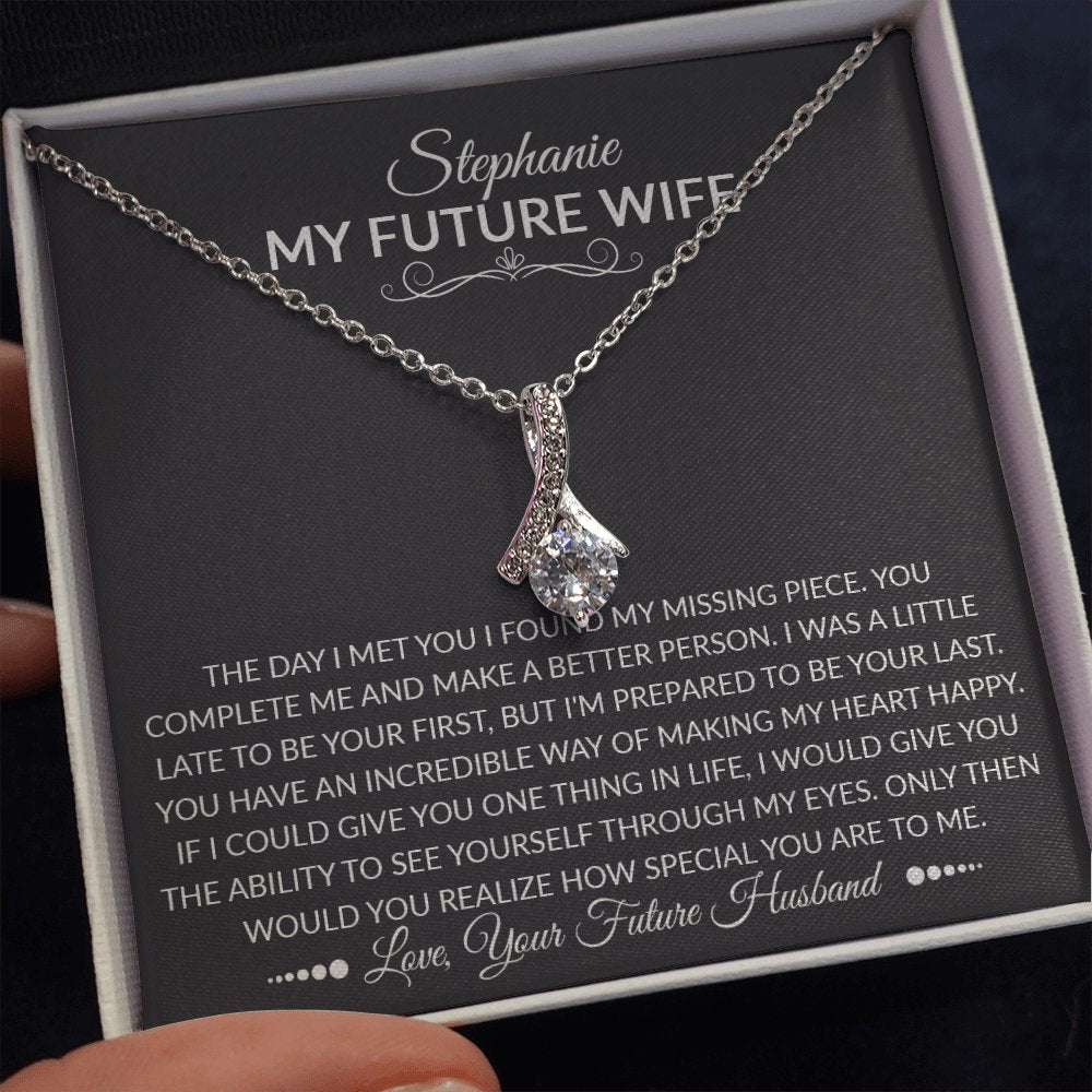 To My Future Wife - The Day I Met You - Sparkling Radiance Necklace - Celeste Jewel