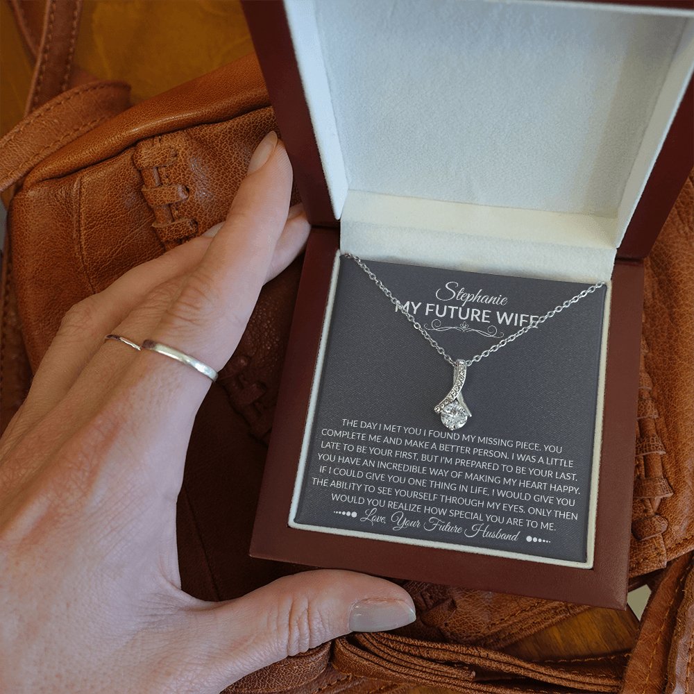 To My Future Wife - The Day I Met You - Sparkling Radiance Necklace - Celeste Jewel