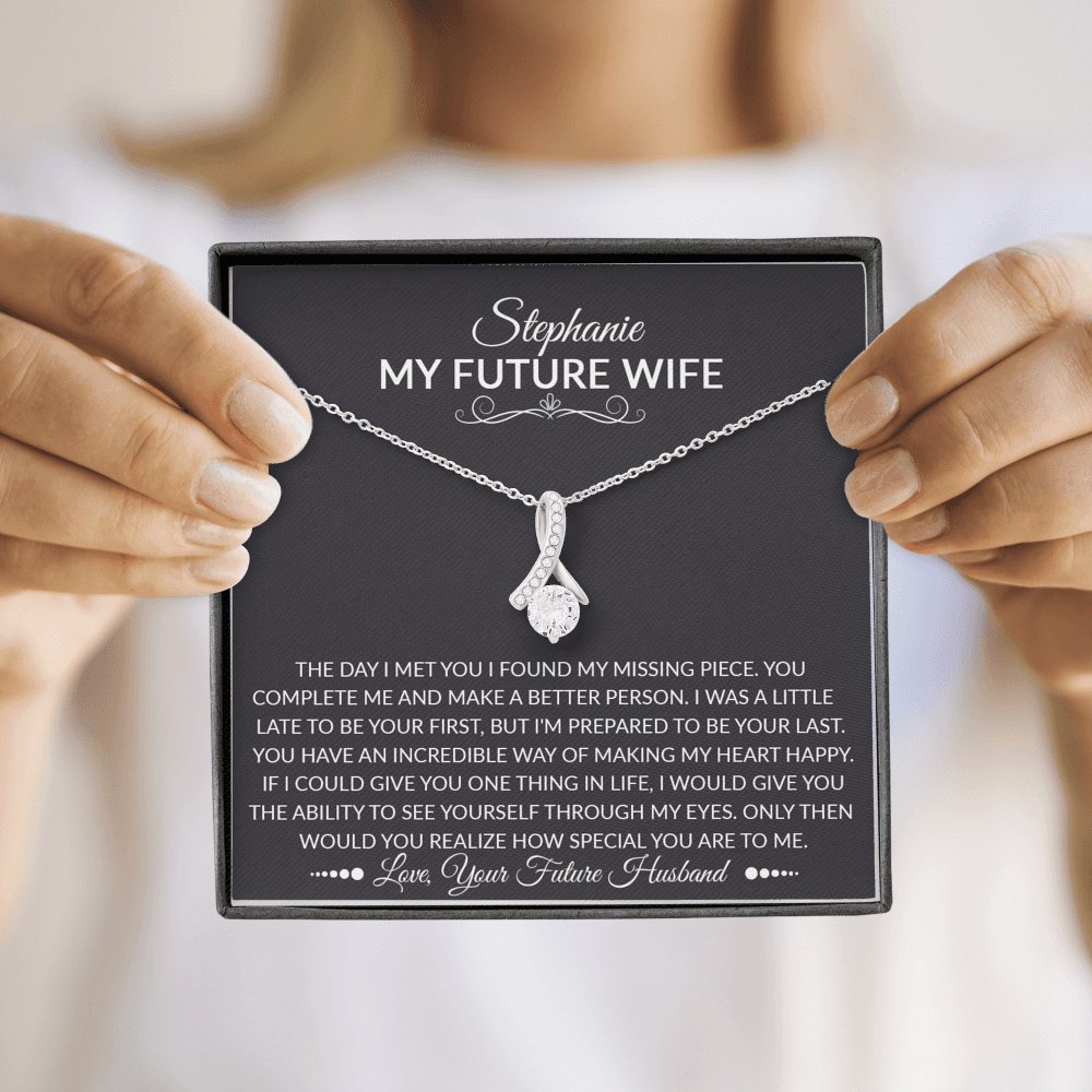 To My Future Wife - The Day I Met You - Sparkling Radiance Necklace - Celeste Jewel