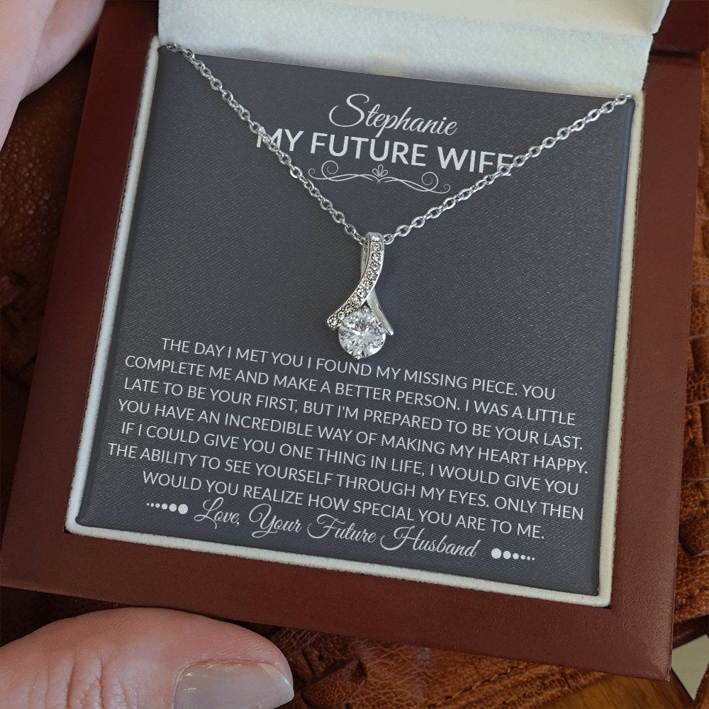 To My Future Wife - The Day I Met You - Sparkling Radiance Necklace - Celeste Jewel