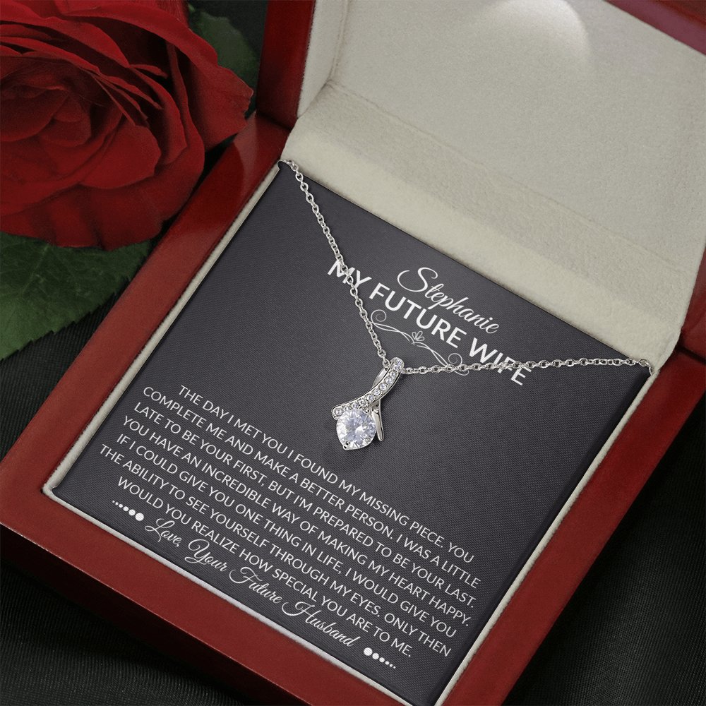 To My Future Wife - The Day I Met You - Sparkling Radiance Necklace - Celeste Jewel