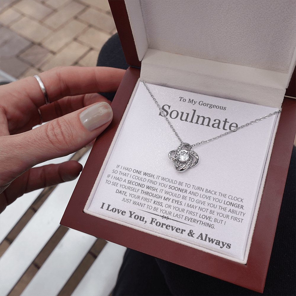 To My Gorgeous Soulmate - Last Everything - Love Knot Necklace - Celeste Jewel