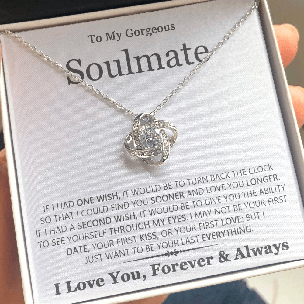 To My Gorgeous Soulmate - Last Everything - Love Knot Necklace - Celeste Jewel